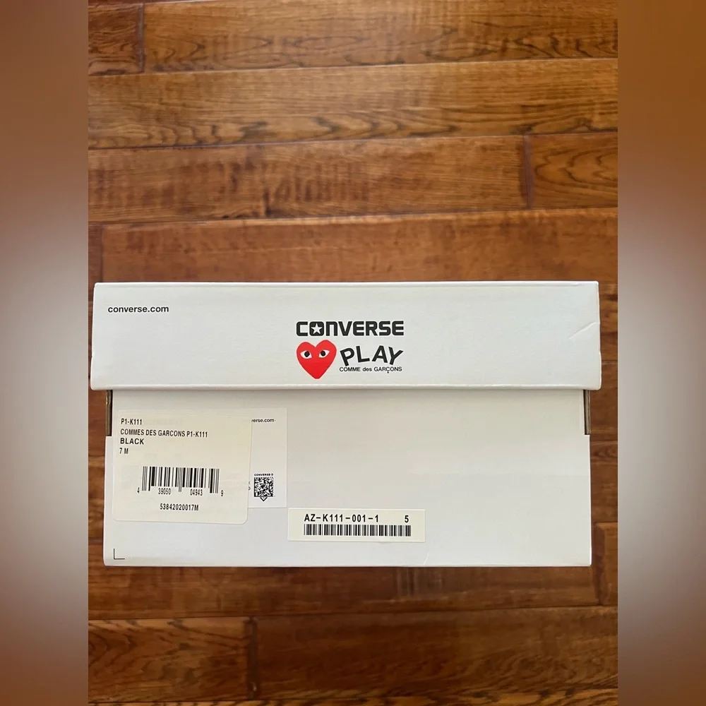 Comme des Garçons Converse PLAY Empty Shoe Box White with Red Heart